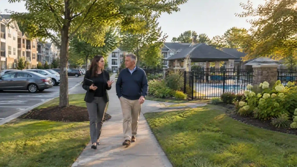 HOA board planning with a property manager in Novi, Metro Detroit.